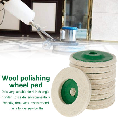 Wekvgz 10pcs Wool Felt Disc - 4 Inch Felt Polishing Wheel Disc, Wear Resistant Round Felt Buffing Wheel Pads