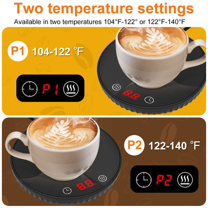 Toorise Coffee Mug Warmer, Candle Warmer with Auto Shut Off & 2-Temp Settings & 12-Hour Timer for Desk Home Office, Beverage Warmer(No Cup)