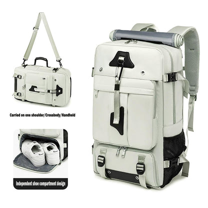 Travel Backpack 50L New Premium - Unisex Extra Large Laptop Backpack for Hiking, Climbing & Business Trips, Waterproof,Green