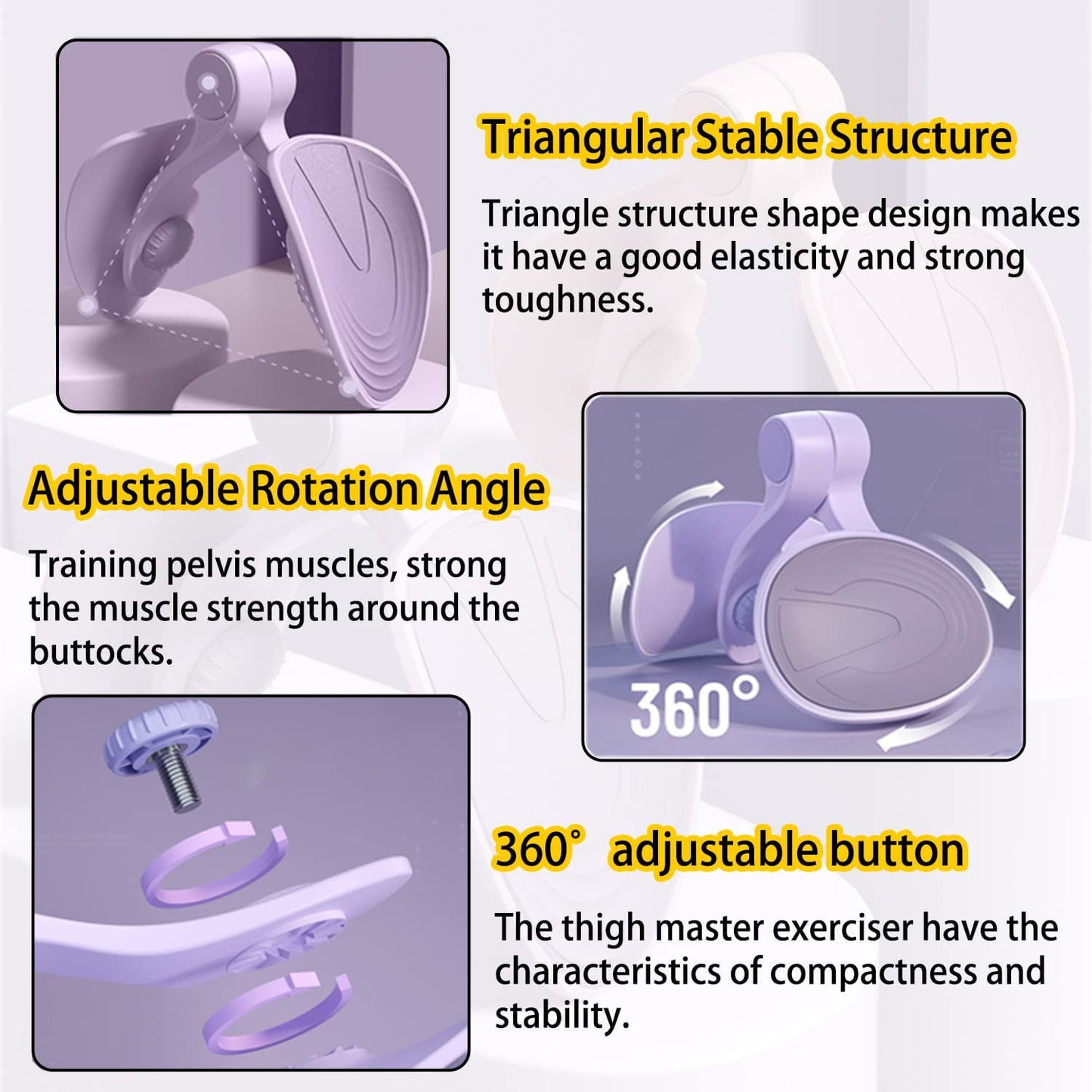 Thigh Master Big Resistance, Pelvic Muscle Kegel Exerciser, Thigh Master Suzanne Somers, Inner Thigh Toner, Men Kegel, Hip Trainer for Women, Strength Training Equipment, Super Kegel Thigh Exerciser