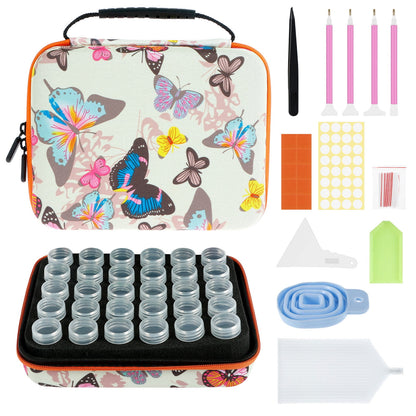 Diamond Art Storage Box 60/30 Slots Beads Storage Box Shockproof Diamond Storage Case Portable Lightweight Diamond Art Storage Containers with Diamond Art Accessories and Tools Kit for DIY Art Craft