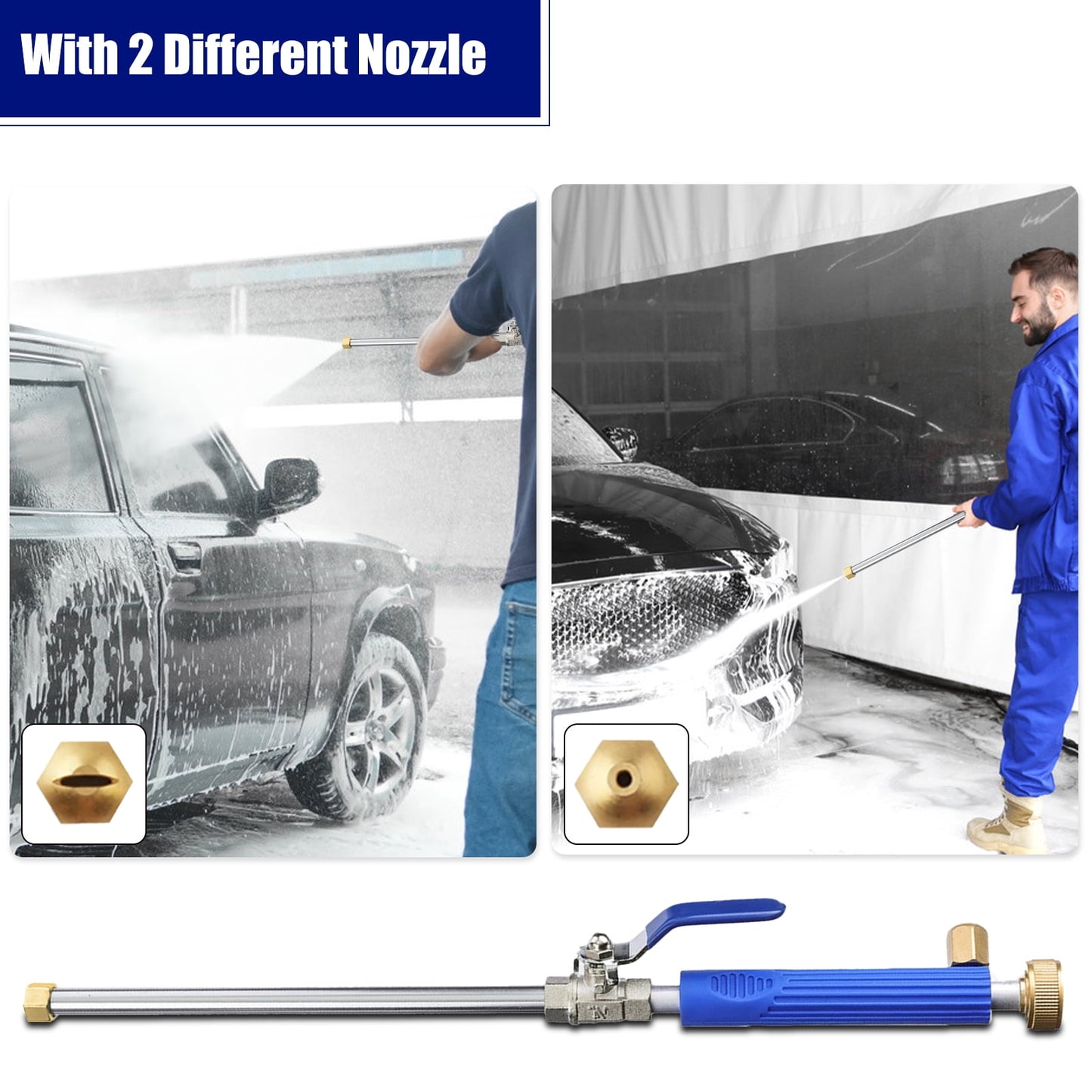 Wrvxzio Hydro Jet High Pressure Washer Wand Spray Nozzle Home Water Hose Wand Attachment