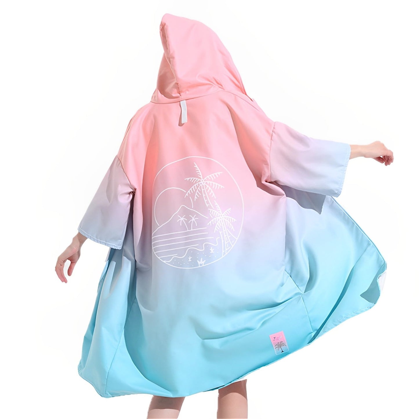 Qenwkxz Microfiber Surf Poncho Changing Robe Quick Dry Wetsuit Changing Towel with Hood for Men Women Surfing
