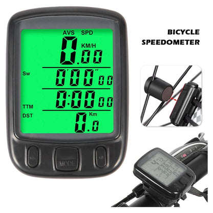 EUWBSSR Bike Computer 22 Function Waterproof Bicycle Odometer Speedometer with Automatic Wake-up LCD Backlight Display