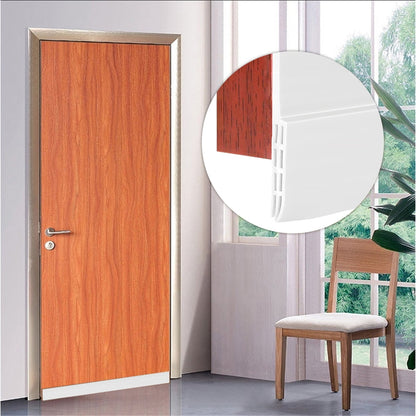 FUYGRCJ 2PCS Door Sweep Seal Strips, Door Draft Stopper, Premium Silicone Door Gap Filler Bottom, Weather Stripping Door Seal for Interior, Exterior Doors, Under Door Draft Blocker Noise