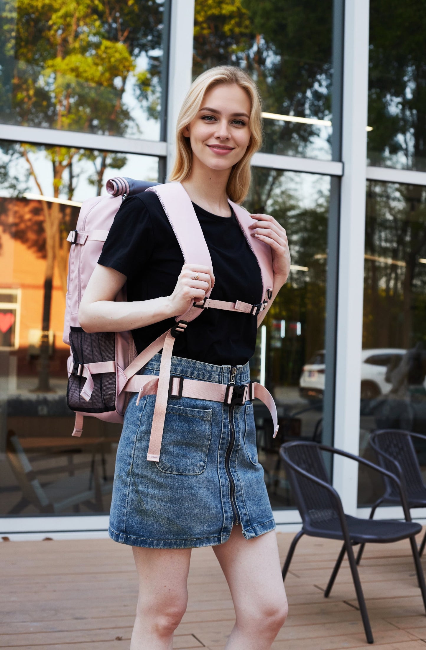 Travel Backpack 50L New Premium - Unisex Extra Large Laptop Backpack for Hiking, Climbing & Business Trips, Waterproof,Pink