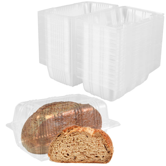 100Pcs Cake Slice Boxes Reusable Cupcake Slice Container with Lid Stackable Clear Rectangle Individual Single Dessert Box Plastic Cake Storage Box for Muffins Cupcake Hamburger Cheese