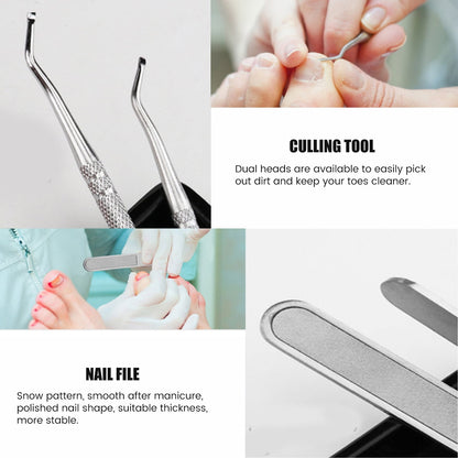 Tcwhniev Podiatrist Toenail Clippers,10 Pcs Toe Nail Clippers for Thick Nails and Ingrown Toenails,Professional Toenail Clippers Set,Toe Nail Clippers for Adult and Seniors
