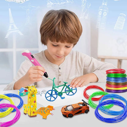 Toorise 3D Pen Filament Refills 16.4ft 20 Colors 3D Pen Filament PLA Refills 1.75mm Filament 3D Printing Pen PLA Filament Dimensional Accuracy +/- 0.05mm Gifts for Kids Drawing Art
