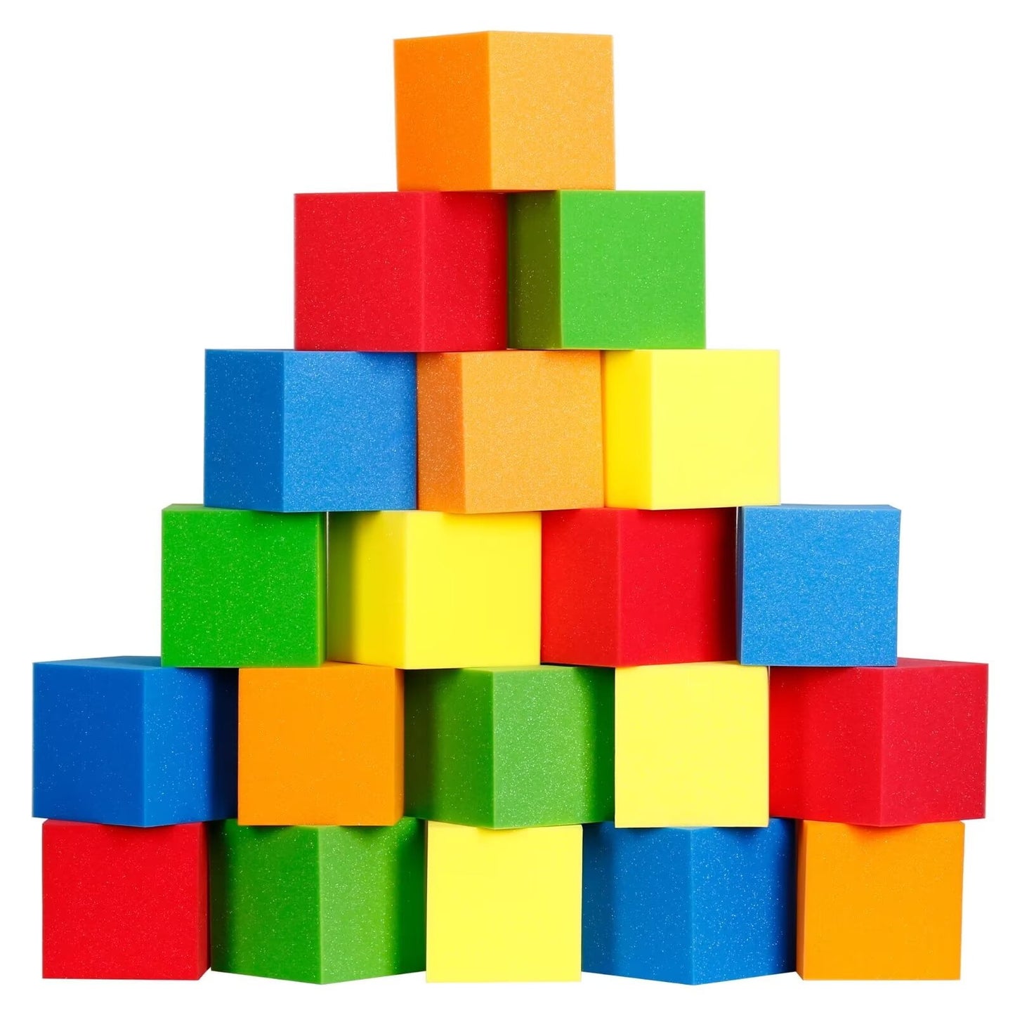 144 Pcs Multicolor Foam Cubes, Colorful Flame Retardant Big Foam Pit Blocks, High Quality Large Gymnastics Foam Blocks for Trampoline Arenas Parkour Courses Skateboard Parks, 5.9"x5.9"x5.9"