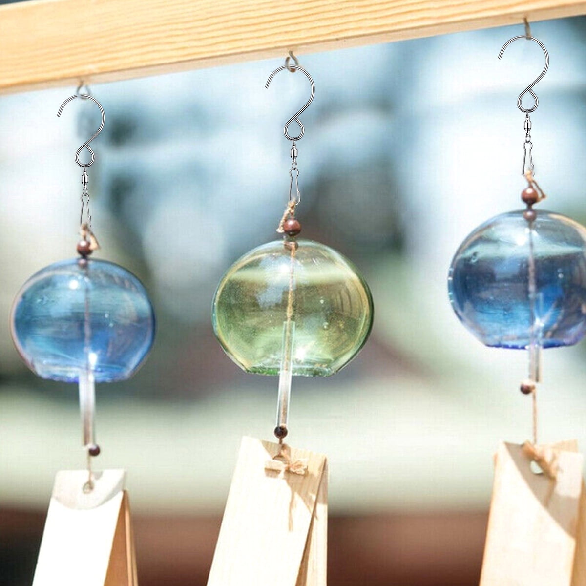 Jetcloudlive 20Pcs Wind Spinner Swivel Hook Stainless Steel 360 Degree Rotating Wind Chime Hanger 2 Styles Windsock Hanging Swivel Hook Clip for Wind Bell Bird Feeder String Lamp