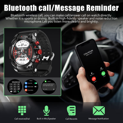GPS Smart Watch , AUOSHI Outdoor Watch for Man, Fitness Tracker Sleep Monitor Bluetooth Calling, 50+Sport Modes,1.39" Touch Screen Display, IP67 Waterproof