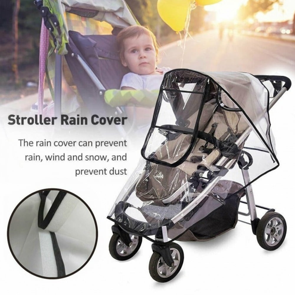 Qenwkxz Universal Stroller Raincover Rain Cover for Pushchair Buggy Pram Baby Travel Weather Shield