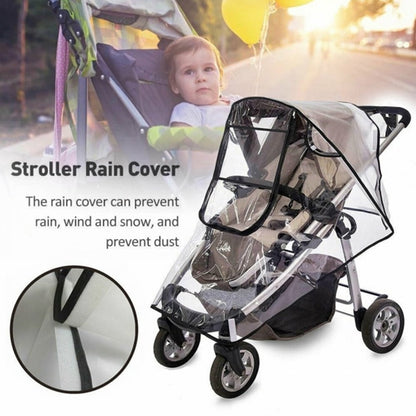 Qenwkxz Universal Stroller Raincover Rain Cover for Pushchair Buggy Pram Baby Travel Weather Shield