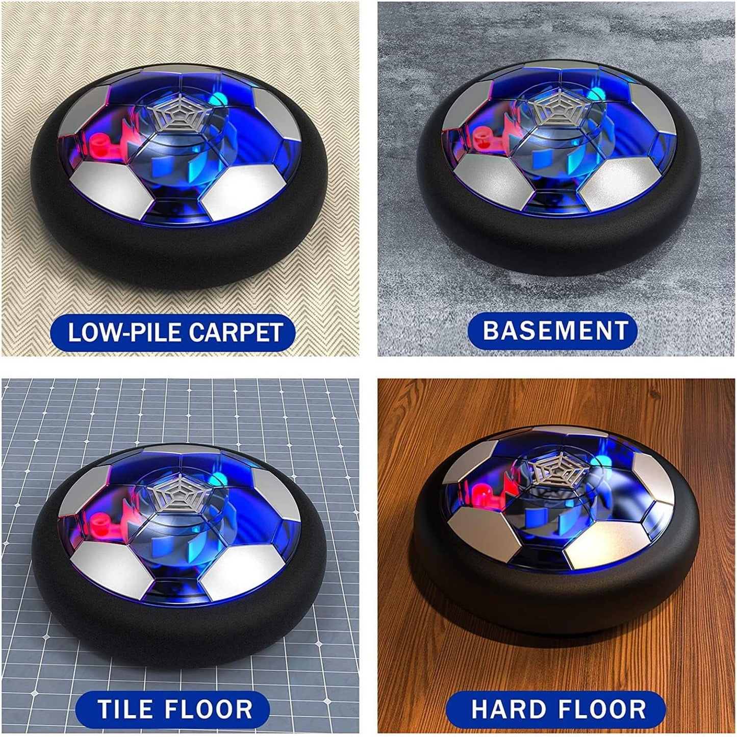 Hover Soccer Ball Toys for Boys Girls Rechargeable Floating Soccer Ball with Led Lights for Ages 5-7 6-12 8-13 Games Birthday Drone Gifts Soccerball Fun Active Game