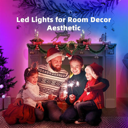 GUPUP LED Strip Lights,100ft Color Changing Lights with 44 Key IR Remote and 24V Power Supply,Safe for Indoor Decor