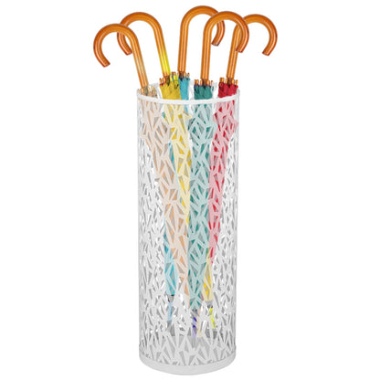 Umbrella Holder Metal Umbrella Stand Rack Freestanding Umbrella Stand Round Umbrella Holder Bin Waterproof Umbrella Storage Rack 16.5 x 6inch Indoor Walking Stick Holder