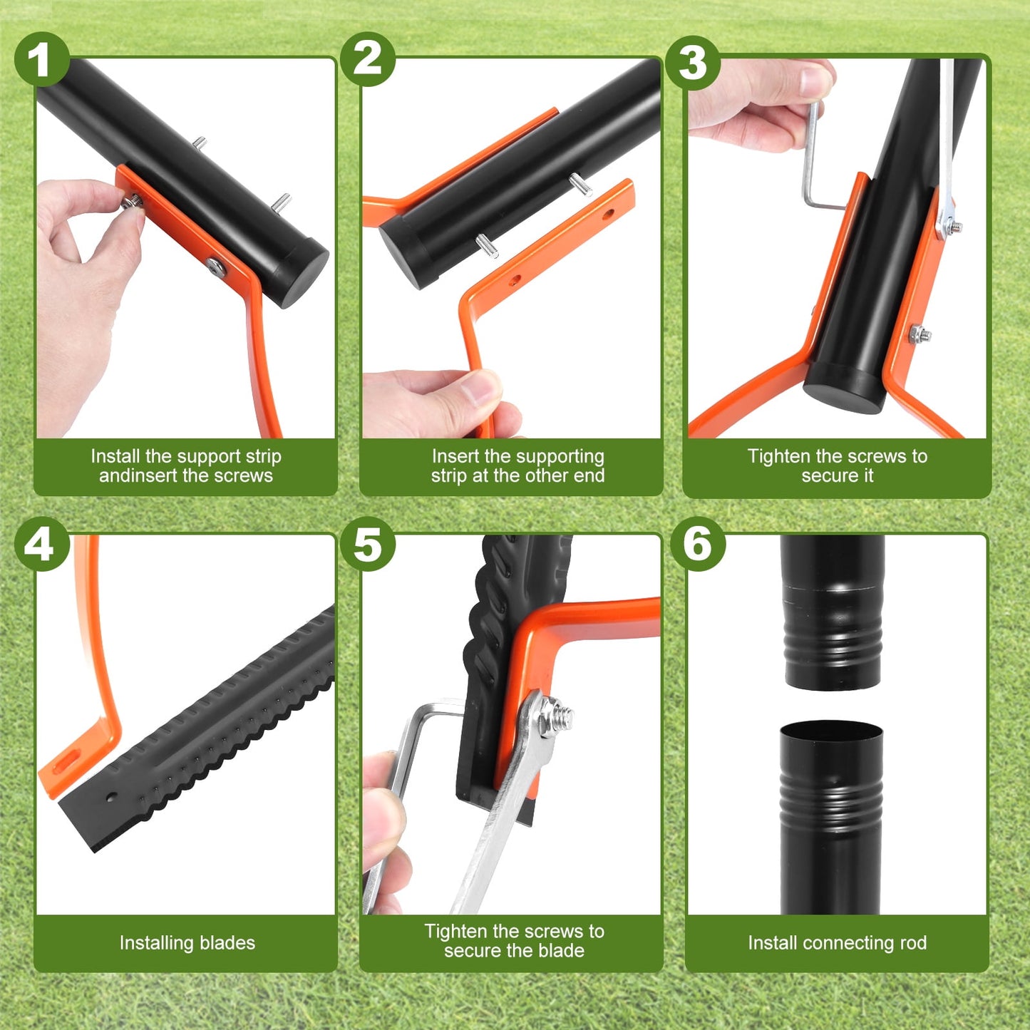 Qenwkxz Grass Whip with Double-Edged Serrated Sharp Steel Blade Manual Weed Grass Cutter with 30 Inch Handle Handheld Weed Whacker Grass Whip Cutting Hand Tool for Overgrown Weeds in Yard Field