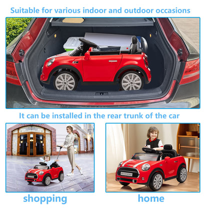 Kids Push Car,Ride On Car,BMW Mini Licensed Toddler Push Car Toy with Adjustable Push Rod, Horn Music, Seat Belt,Silent Wheels - Ideal Stroller Substitute for Kids 1-6 Years Visit the Voupou Store