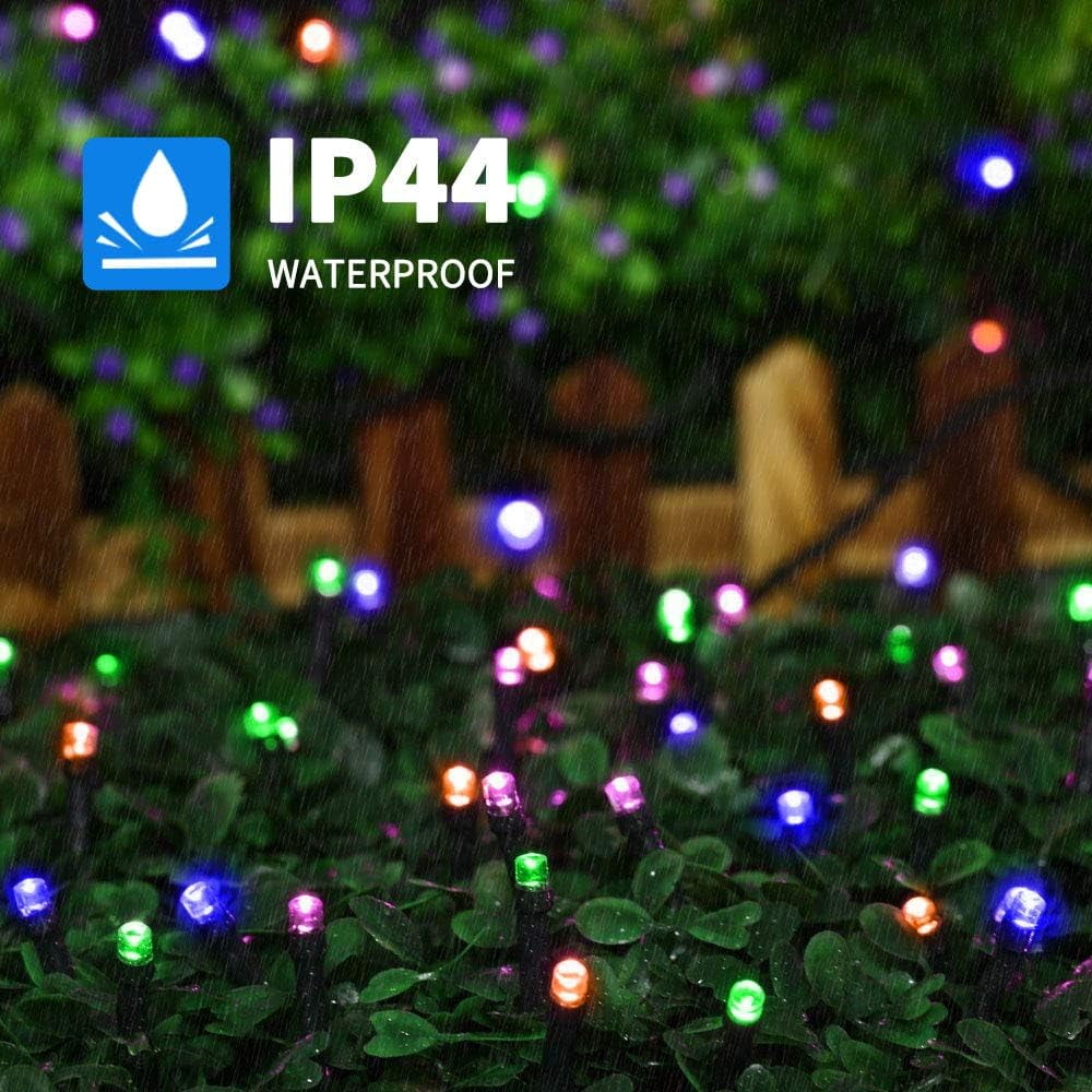 Zizin 66ft 200 LED Star Christmas String Lights 8 Modes for Outdoor Indoor Xmas Party Multicolor