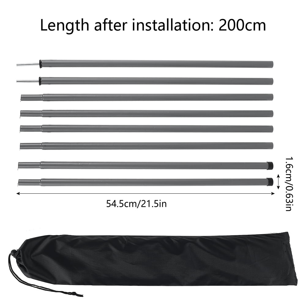 Nyidpsz Adjustable Universal Tent Poles Telescoping Tarp Poles Bars Iron Awning Support Rods for Camping Canopy Awning Shelter