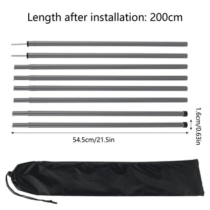Nyidpsz Adjustable Universal Tent Poles Telescoping Tarp Poles Bars Iron Awning Support Rods for Camping Canopy Awning Shelter