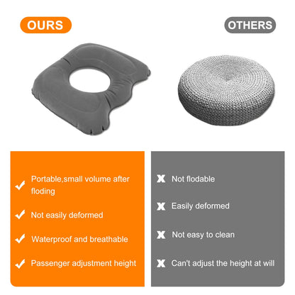 Gorware Donut Pillow for Tailbone Pain Relief and Hemorrhoids Inflatable Donut Seat Cushion for Relieve Pressure