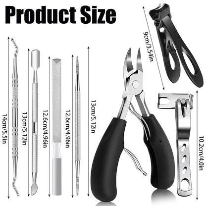 Austok Podiatrist Toenail Clippers Set,7Pcs Nail Clippers Set for Thick Toenails and Ingrown Toenails,Professional Toenail Clippers Set,Toe Nail Clippers for Adult and Seniors