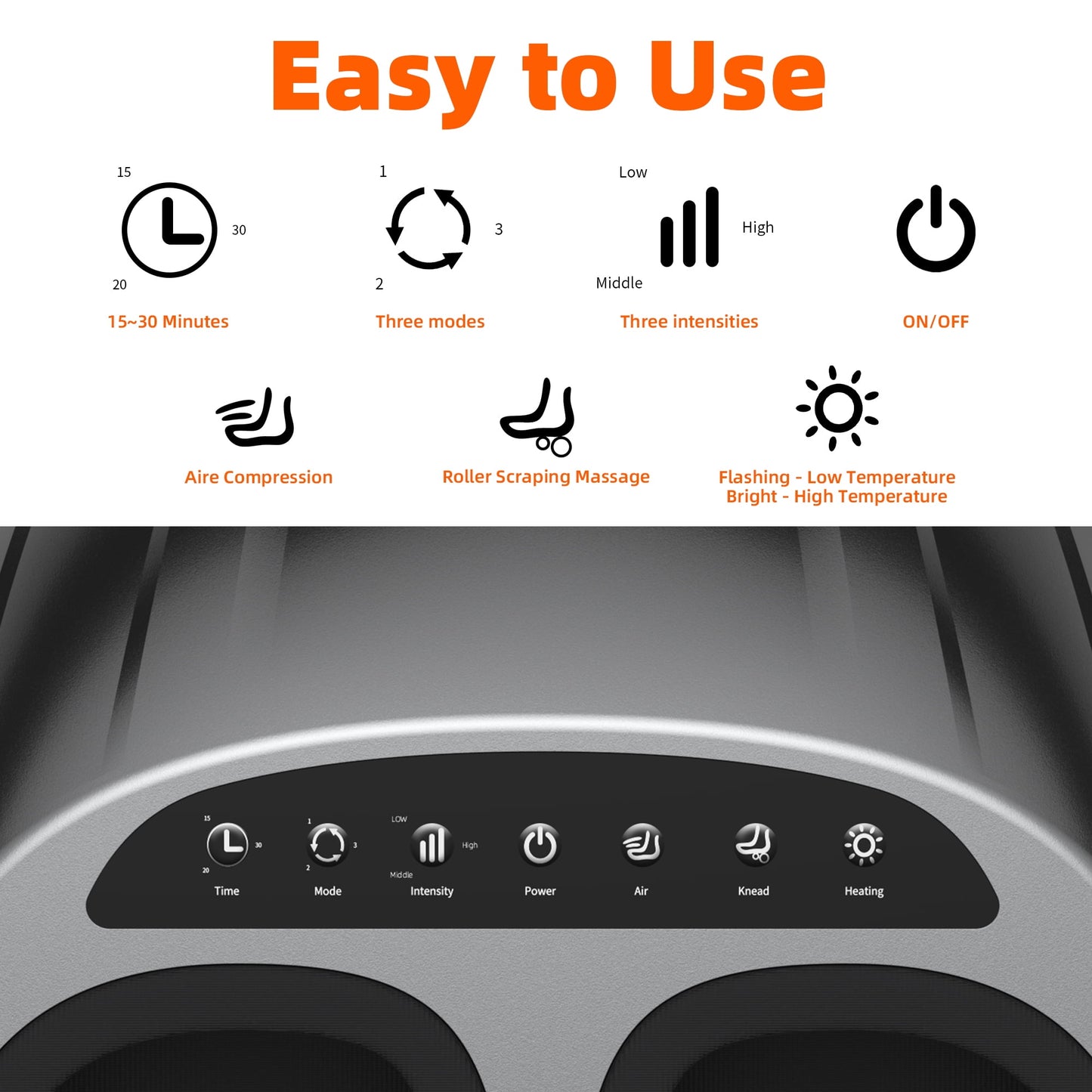 Ikristin Foot Massager Machine with Deep-Kneading, Compression, Shiatsu, and Heat for Plantar Fasciitis, Fits up to Men Size 12, Best Gifts