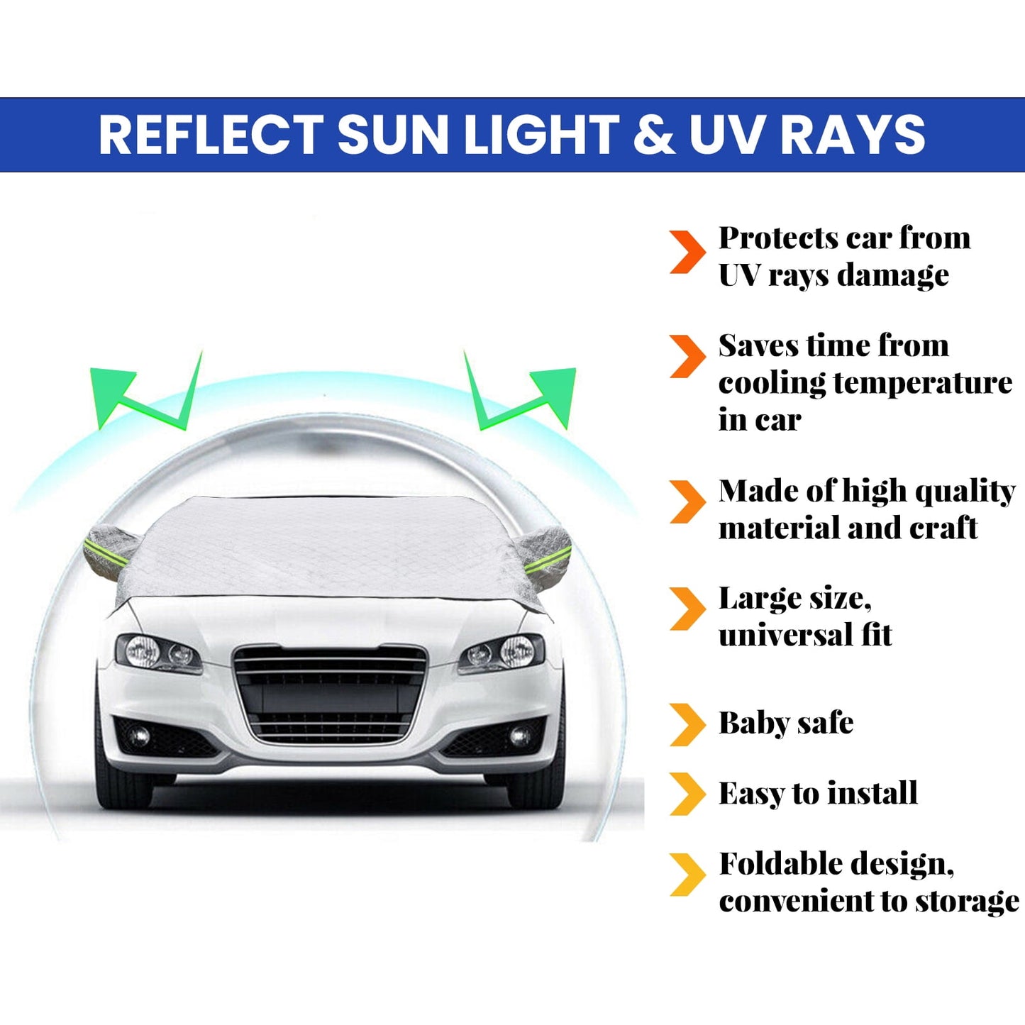 XUKEY Thick Car Windshield Sun Shade Windshield Cover Universal Snow Ice Rain Protector
