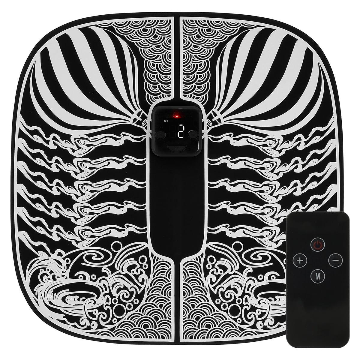 Tcwhniev EMS Reshaping Foot Massager Mat Pad Portable Foot Massage Mat Muscle Blood Circulation Spa,EMS Feet Massage Machine Electric with 6 Massage Modes and 19 Intensity(Remote control type)