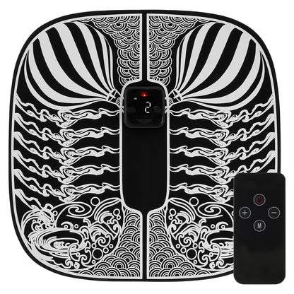 Tcwhniev EMS Reshaping Foot Massager Mat Pad Portable Foot Massage Mat Muscle Blood Circulation Spa,EMS Feet Massage Machine Electric with 6 Massage Modes and 19 Intensity(Remote control type)