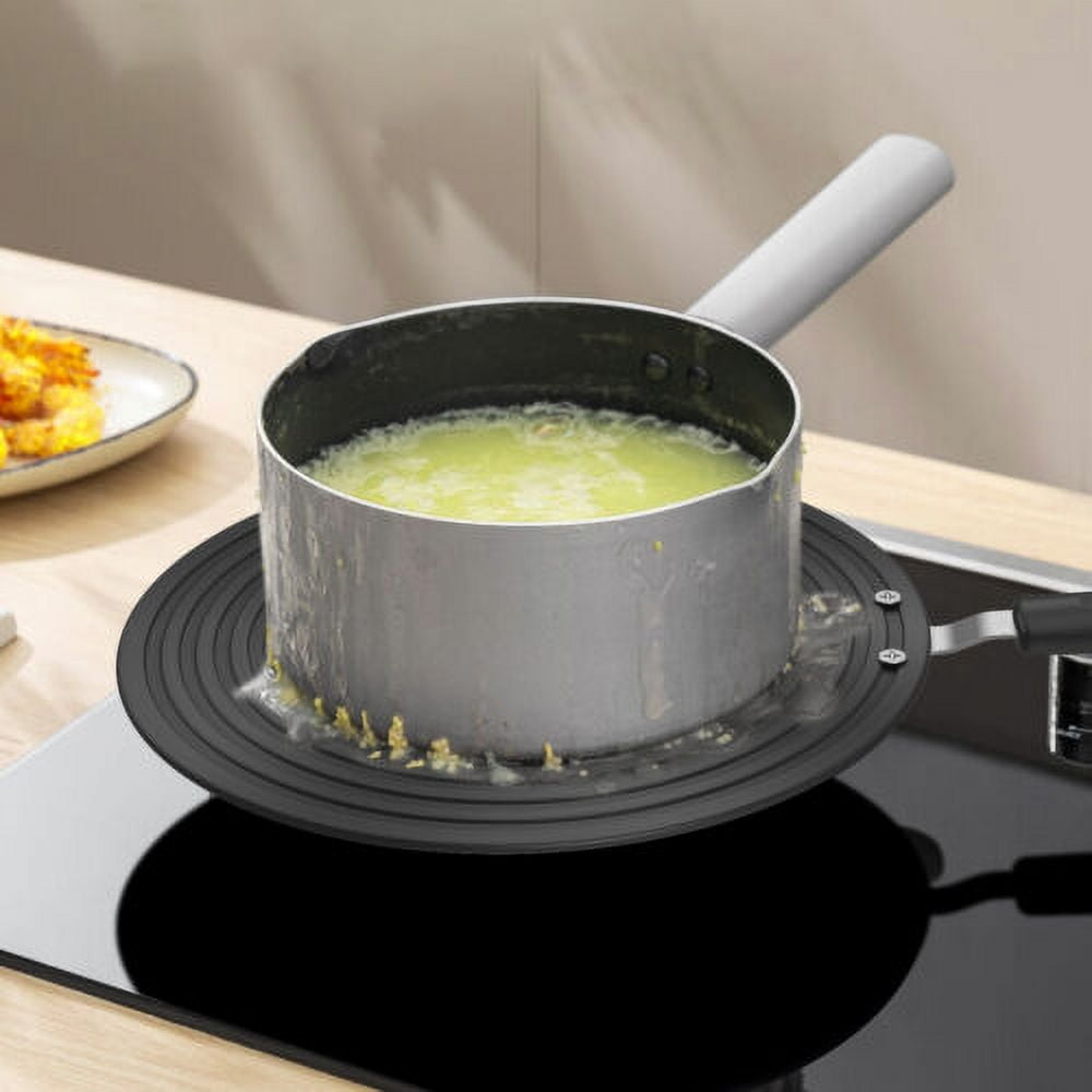Wekvgz Induction Adapter Plate Double Sided Heat Diffuser Plate with Handle Non Slip Heat Conduction Plate Aluminium Alloy Heat Diffusion Plate Induction Cooktop Converter Plate for Glass Cookware