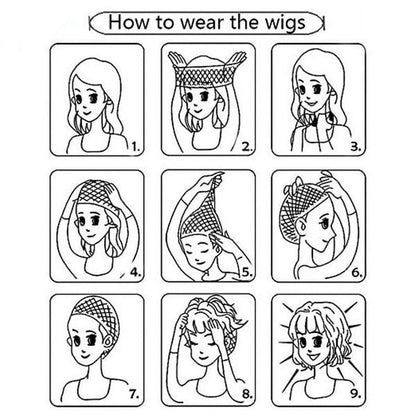 Nyidpsz Women Black Brazilian Short Wavy Curly Parting Fiber Wig Hair Headband Wig Curly Human Hair Wigs for Women Curly Hair Headband Wigs (Material- High Temperature Fiber)