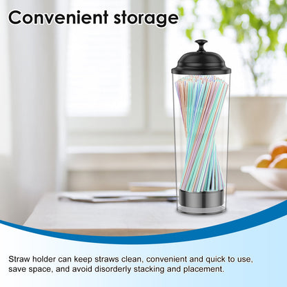 Versatile Straw Organizer Container Convenient Straw Dispenser Straw Holder with Lid for Party Plastic Straw Organizer Container for Bar