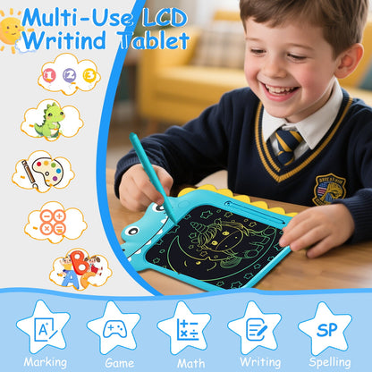 VAMOUT LCD Writing Tablet for Kids, 10Inch Colorful Toddlers Toys Drawing Board, Electronic Educational Doodle Pad Dinosaur Toys for 3 Years and Over Boys Girls Birthday Party Christmas Gift