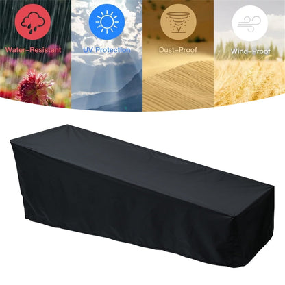 FUYGRCJ 79"L Patio Chaise Lounge Cover, 210D Heavy Duty Lounge Chair Cover Waterproof Outdoor, 1 Pack Black