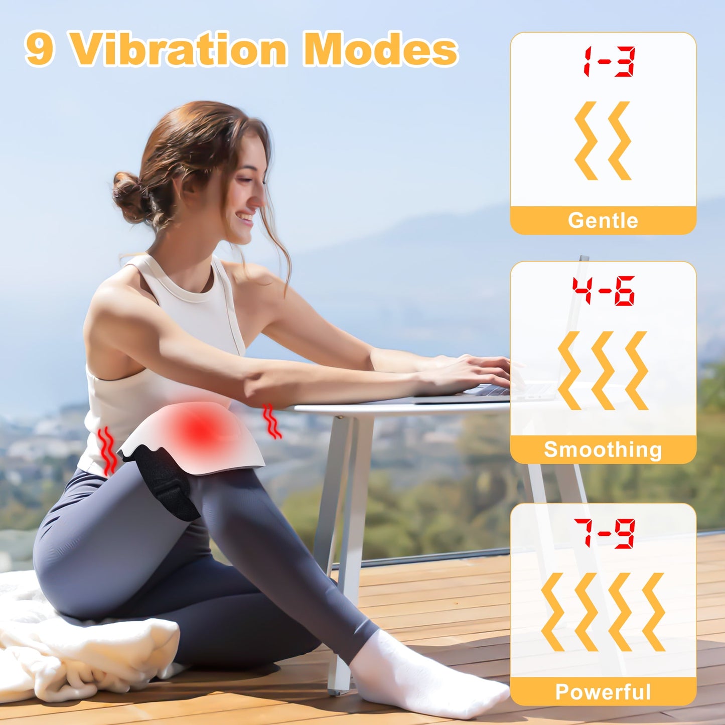 Ikristin Knee Massager with Heat - Cordless Vibration Massage for Joint Pain, Birthday Gift