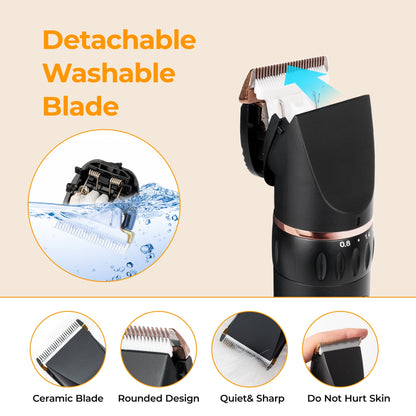 ZIMFANQI Dog Clippers, Dog Grooming Kit with LCD Display, 3-Speed & Low Noise, Cordless Rechargeable Dog Clippers for Grooming, Professional Hair Shaver and Nail Trimmers for Dogs Cats Pets