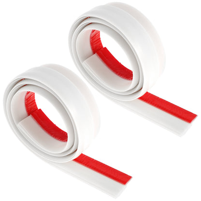 FUYGRCJ 2PCS Door Sweep Seal Strips, Door Draft Stopper, Premium Silicone Door Gap Filler Bottom, Weather Stripping Door Seal for Interior, Exterior Doors, Under Door Draft Blocker Noise