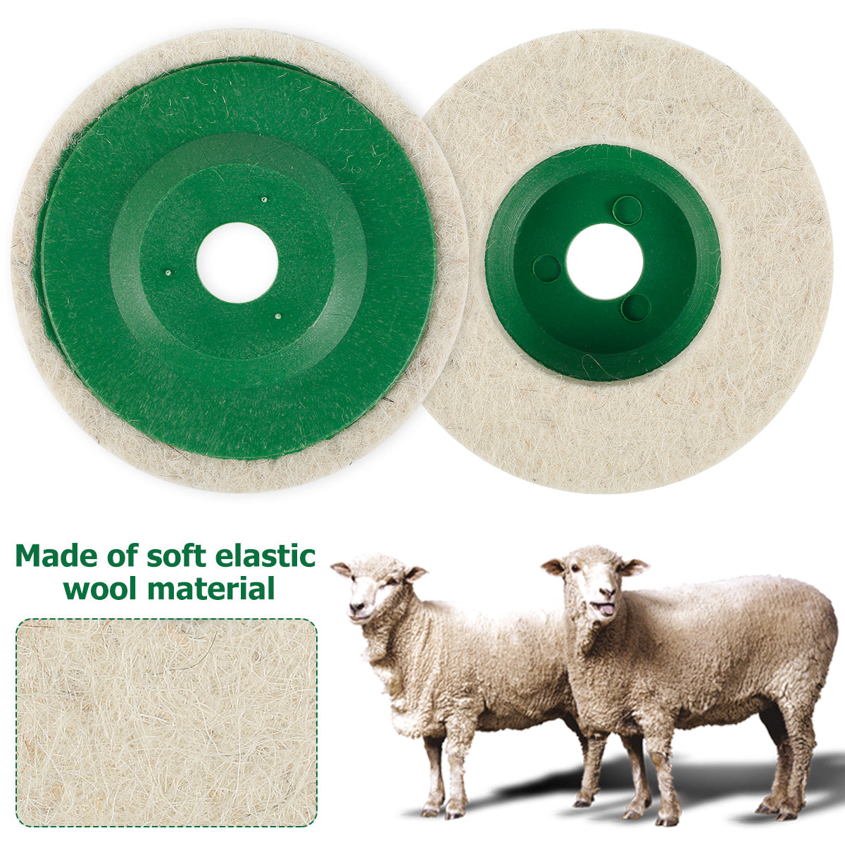 Wekvgz 10pcs Wool Felt Disc - 4 Inch Felt Polishing Wheel Disc, Wear Resistant Round Felt Buffing Wheel Pads
