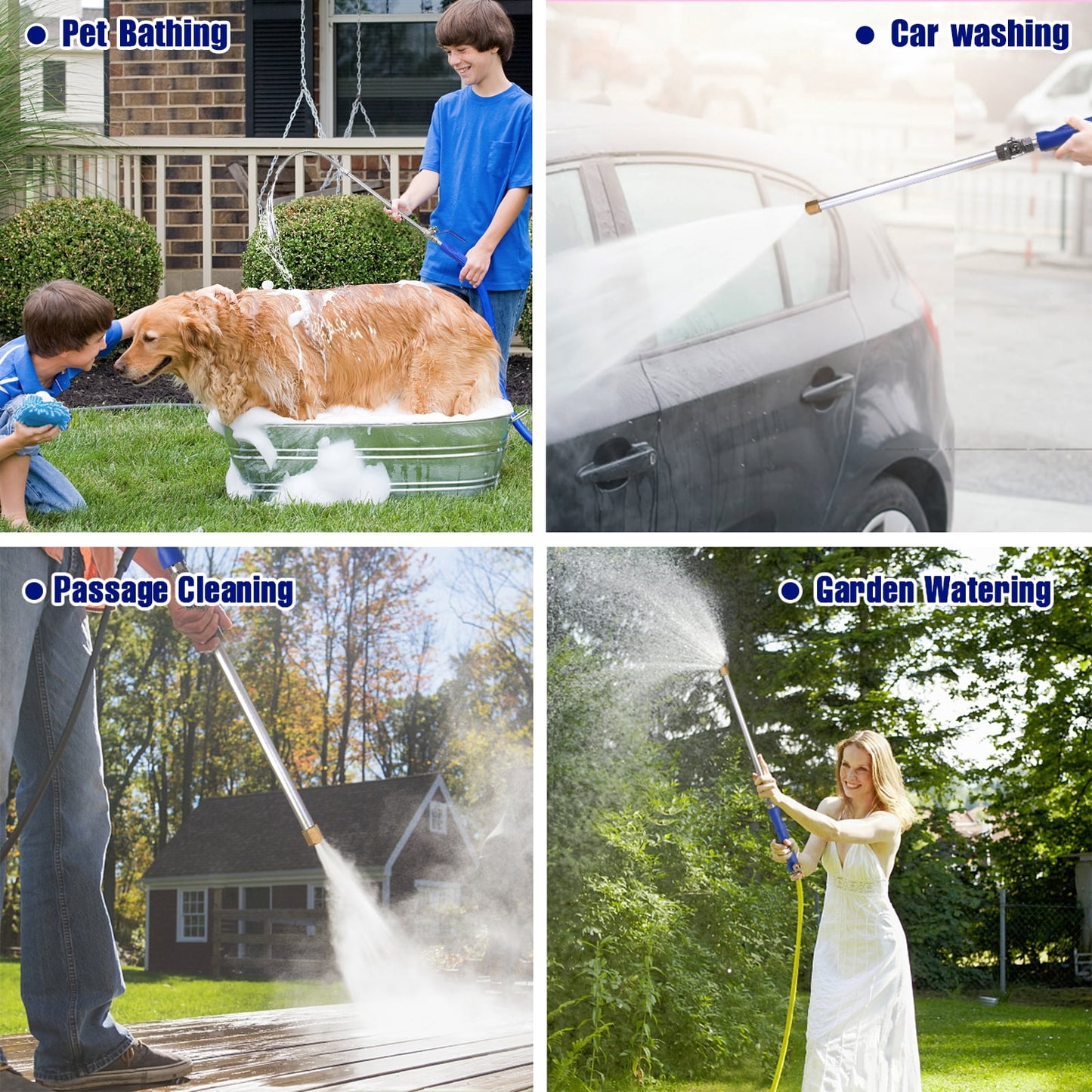 Wrvxzio Hydro Jet High Pressure Washer Wand Spray Nozzle Home Water Hose Wand Attachment