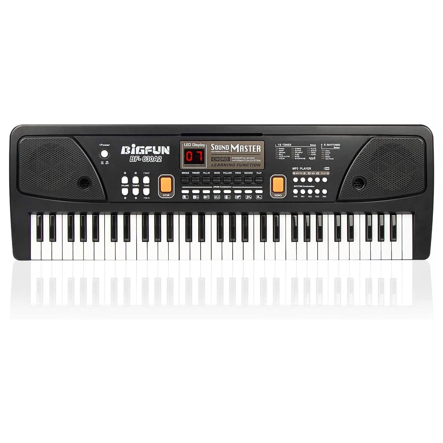 XTeduToys Keyboard Piano for Kids, 61 Keys Multifunction Electric Piano Keyboard Educational Instrument Toy for 3 4 5 6 7 8 9 10 11 12 Years Old Boys and Girls with Microphone (Black)