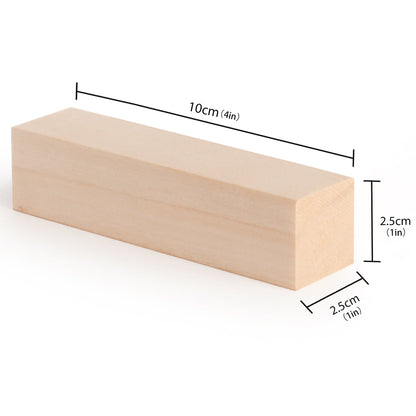 FUYGRCJ 10 Pack Basswood Carving Blocks, 4x1inch Whittling Wood Blocks for Crafts, Soft Wood Carving Blocks Cube Kit, Bass Wood Unfinished Wooden Blocks for Beginners to Advanced Carvers