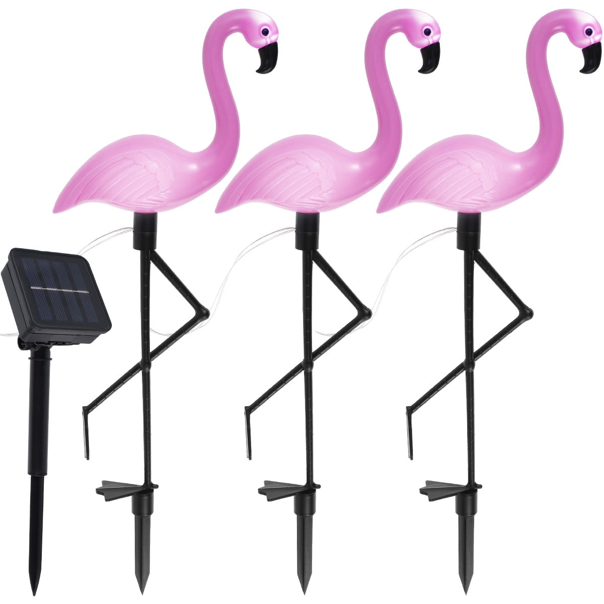 FUYGRCJ Solar Flamingo Light IP55 Waterproof LED Flamingo Stake Light Auto On/Off Pink Flamingo Garden Floor Lamp Decorative Landscape Ground Lamp