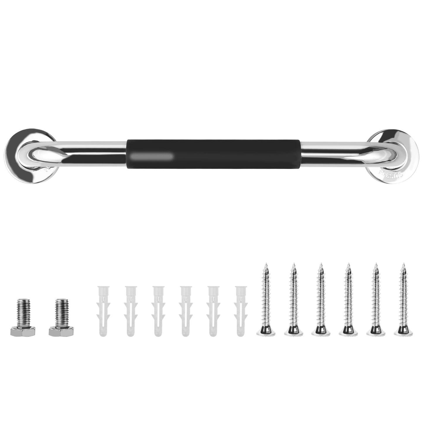 Txkrhwa 16 Inch Shower Grab Bars, Anti Slip Rubber Grip, Stainless Steel Bath Grab Bar, Bathroom Balance Bar, Wall Mount Safety Handrail Support, Handicap Injury Elderly Assist Handle