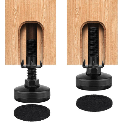 4 Pack Furniture Levelers Heavy Duty Furniture Leveling Feet Adjustable Leg Levelers for Cabinets Sofa Tables Chairs Raiser, Support 1320LBs