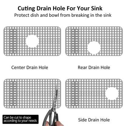 Nyidpsz Silicone Sink Protector Heat-Resistant Sink Liner Mat Anti-Slip Kitchen Sink Mats Large Sink Drainer Mat Reusable Portable