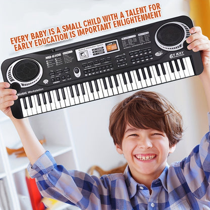 AIMEDYOU 61 Key Digital Music Piano Keyboard for Kids,Portable Electronic Musical Instrument,Multi-function Keyboard with Microphone Gifts for Boys and Girls