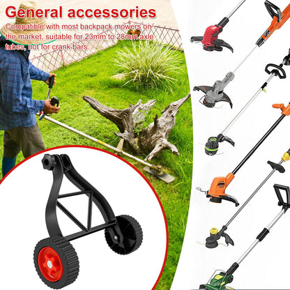 FUYGRCJ Weed Trimmer Support Wheel Adjustable Lawn Mower Auxiliary Wheels User-Friendly Weed Trimmer Wheel 26mm-28mm Portable Reusable String Trimmer Wheel for Weed Trimmer Grass Cutter Trimmer
